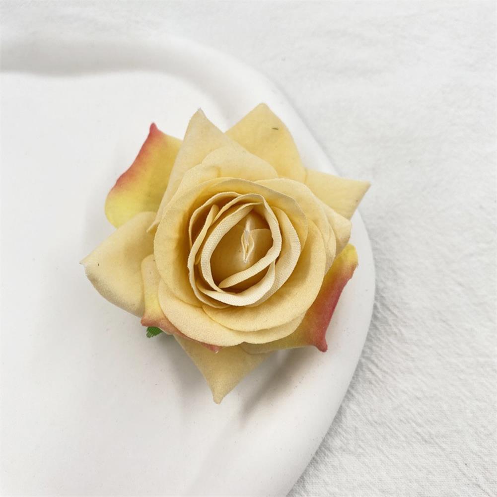 Red White Fabric Rose Duckbill Clip For Women Hair Clips French Romantic Side Clip Holiday Headwear Hairpin Hair Accessories