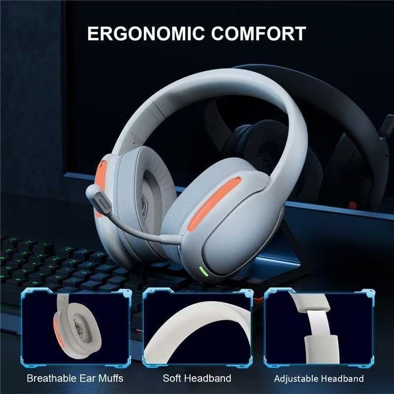 Wireless Gaming Headphones for PS5 PS4 PC, 2.4 GHz Gaming Headphones with Microphone, 7.1 Stereo Surround Sound, 30 Hours Playback Time