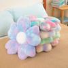 Colorful Flower Plush Pillow Fluffy Cherry Blossom Mat Kawaii Petals Seat Cushion  Kids Room