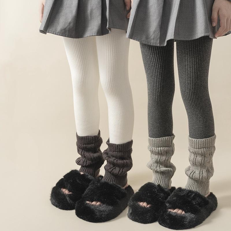 Baby Leggings Girl's Pant Autumn Winter Cashmere Baby Patchwork Stitching Leggings Fashion Fine Warm Cashmere Casual Pants