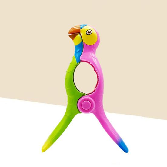 2 Stück Kleiderklammern, tolle Klemmkraft, wiederverwendbar, große Backen, Cartoon-Form, kleine Zähne, zum Fixieren von Handtüchern, verdicken, für Zuhause, Socken-Lüftungsklammern, Strandzubehör