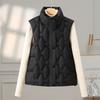 Cotton vest women's short autumn and winter stand-up collar down cotton vest loose casual stand-up collar cotton vest