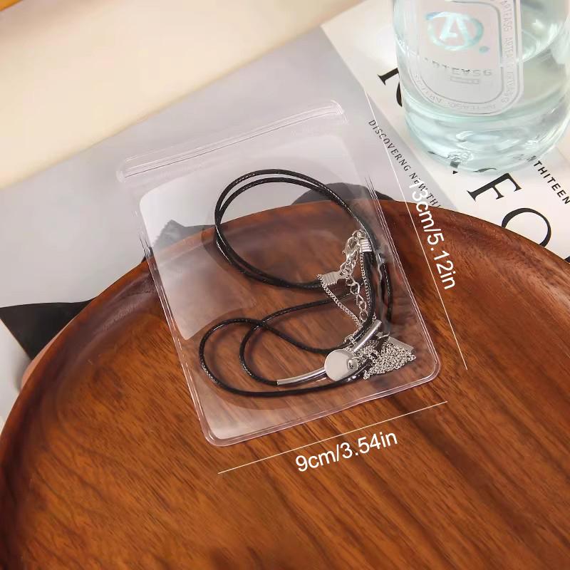 10Pcs Transparent PVC Jewelry Pouches Zip Storage Bag For Earring Necklace Jewelry Anti-Oxidation Display Packaging Bags