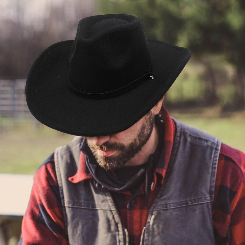 Western Cowboy Hat Classic Western Cowgirl Hat Comfortable Cowboy Hat Plain Sun Hat Western Accessory For Men Women Costume