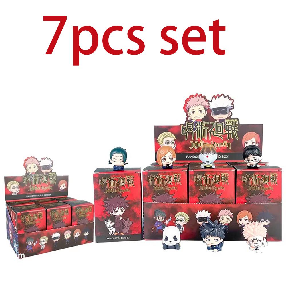 Anime Jujutsu Kaisen Figure Q Version Satoru Gojo Itadori Yuji Fushiguro Megumi Kugisaki Model Car Decora Ornament Gift Toy