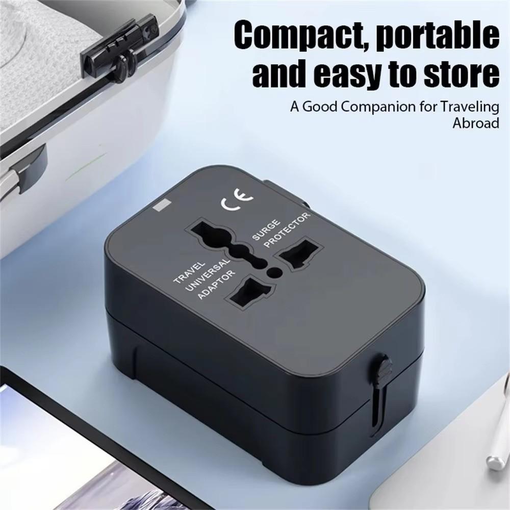 Locking Design Universal Travel Adapter Safety Shutter Travel Charger International Travel
