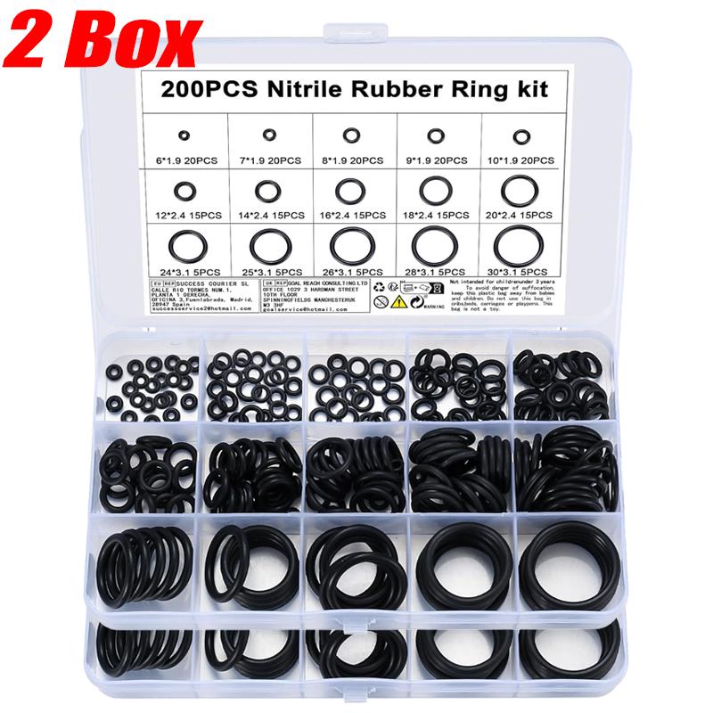 Rubber O-Ring Kitchen Tap Sealing Gaskets Electrical Hydraulic Plumbing Washers Seal O-Ring for Automotive Faucet Assortment Kit