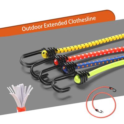 Kampeertouw Uitstekend met haken Stevig kampeertouw Intrekbaar fietsbagagetouw Tentgebonden touw Buitenaccessoires