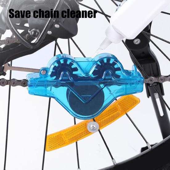 1 Set Bicycle Chain Cleaner Universal Bike Chain Scrubber Cleaning Tool Bicycle Chain Clean Maintenance Tool Quick Degreasing Repair