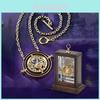 Colier Autentic Hermione Granger Time Turner cu Clepsidră Rotativă
