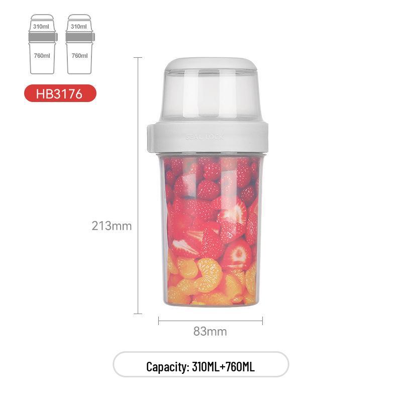 Portable Double-Layer Divided Sealed Box for Fresh-Keeping: Ideal for Baby Food and Outings