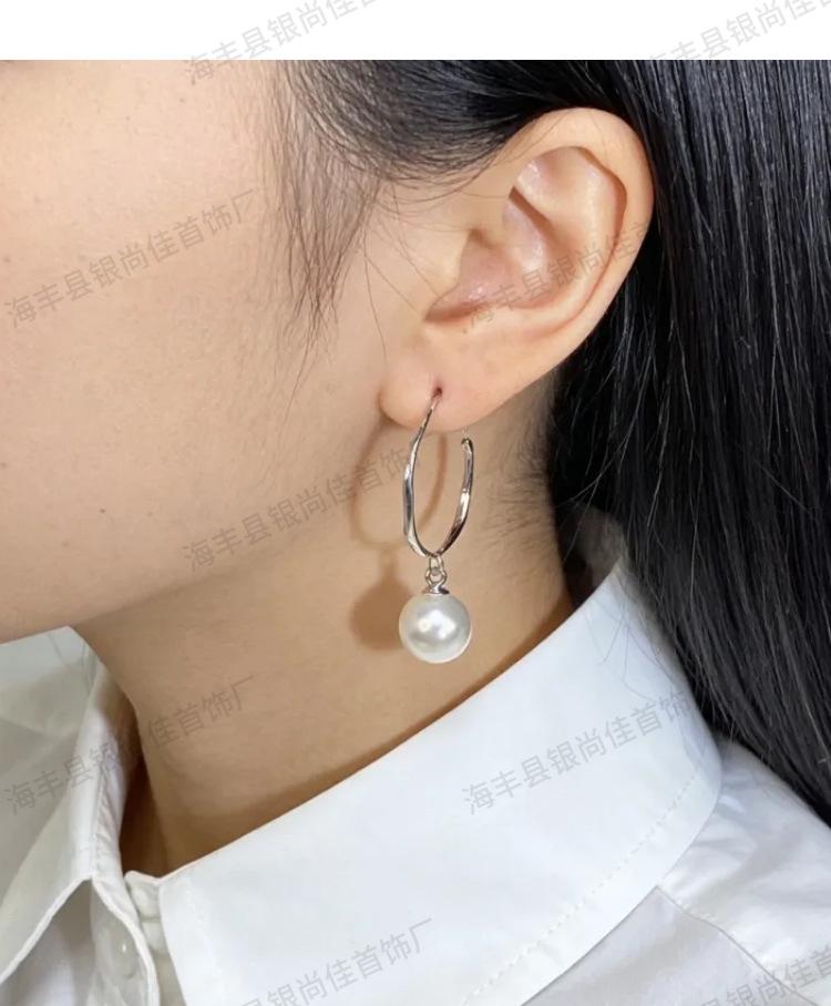 S925 Sterling Silver Pearl Dangle Earrings - Elegant, Lightweight, and Fashionable