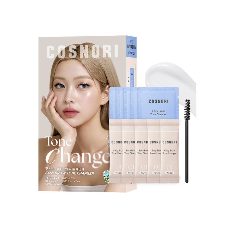 [COSNORI] Easy Brow Tone Changer 5-Use Kit - Professional Step-by-Step Brow Color Softening & Tone-up Therapy