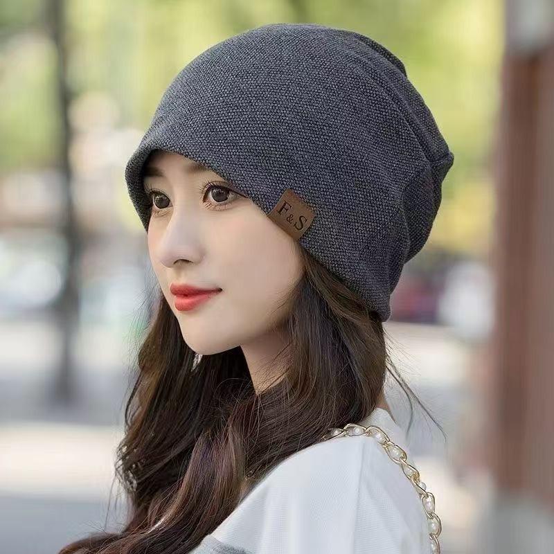 

Autumn/Winter Plush Knit Baotou Hat - Indoor/Outdoor Warm Velvet Pullover Double Layer All Season One Size