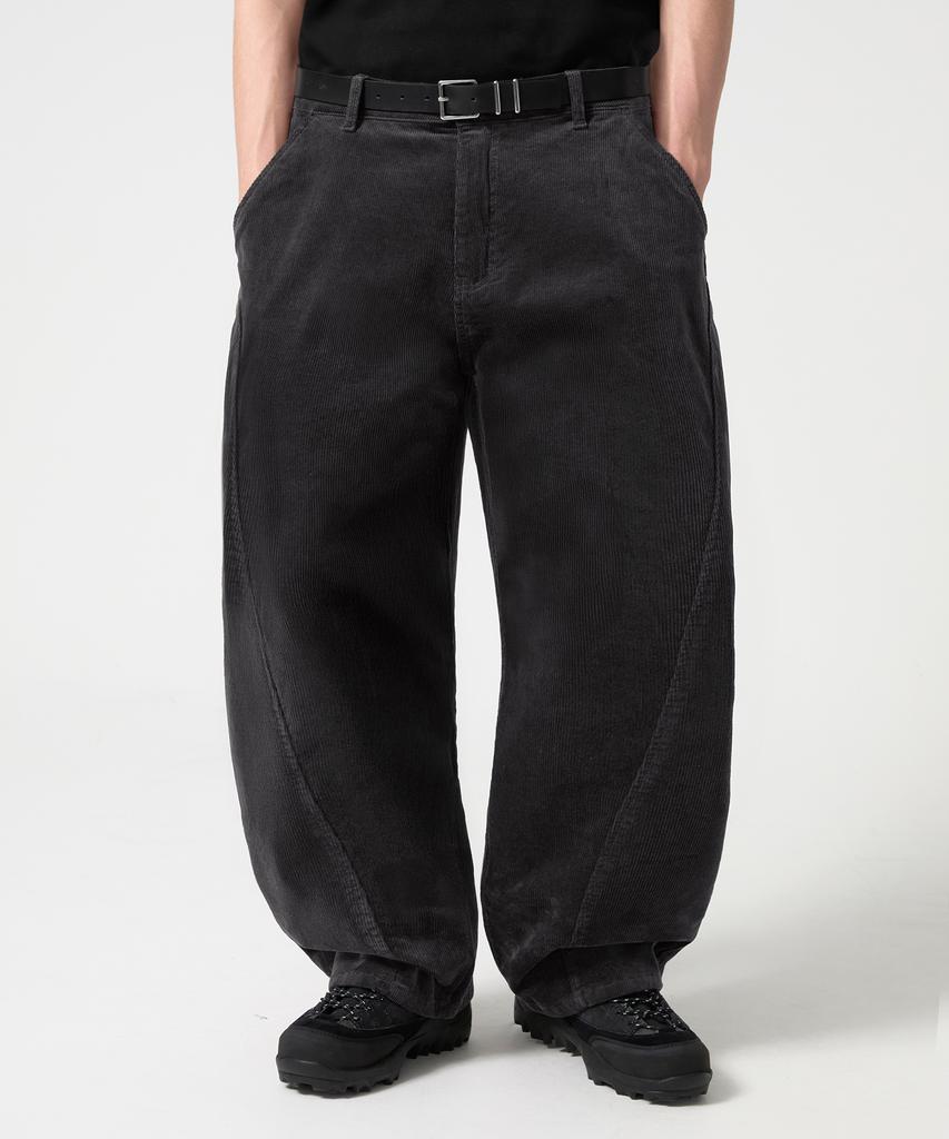 TRILLION Curved Fit Wide Corduroy Pants_4 Colors