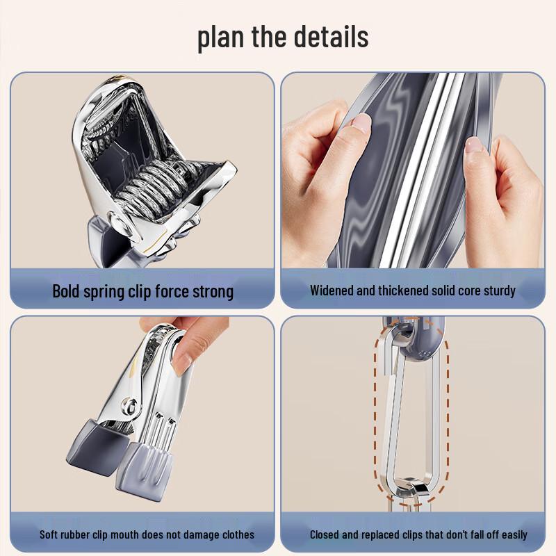 Stainless Steel Clothes Drying Rack with Clips
