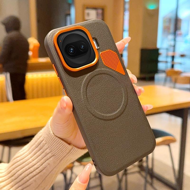 Applicable To iQOOZ11turbo Heat Dissipation Mobile Phone Case Breathable and Anti-drop Iqooz11x Magnetic Case Z10turbo Gold Armor