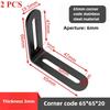 Black Stainless Steel Adjustable Angle Code Long Hole Activity 90 ° Right Angle Furniture Fixer L-shaped Shelf Bracket Connector