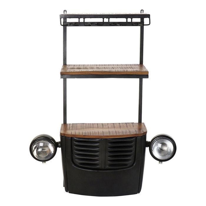 Rangement bouteilles voiture vintage en bois d'acacia et fer DKD Home Decor