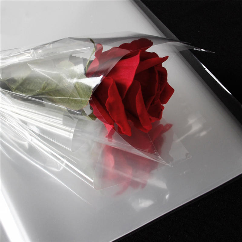 2PCS Transparent Gift Bouquet Glass Wrapping Paper Folded Cellophane Wrap Roll for Gift Basket Treats Bouquet Flower Wrapping