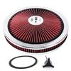RASTP- Universal Air Cleaner Filter 14" Wide 2" Tall With Super Flow Thru Lid Washable Round 5-1/8-inch Neck Flange OFI178