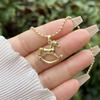 18K Gold Plated Horse Element Series Multi Style Zircon Madonna Love Cross Necklace Classic Simplicity