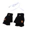 USB Heated Gloves Fingerless for Men Women Acrylic   Electric Hand Warming Gloves for Winter Skiing Gaming