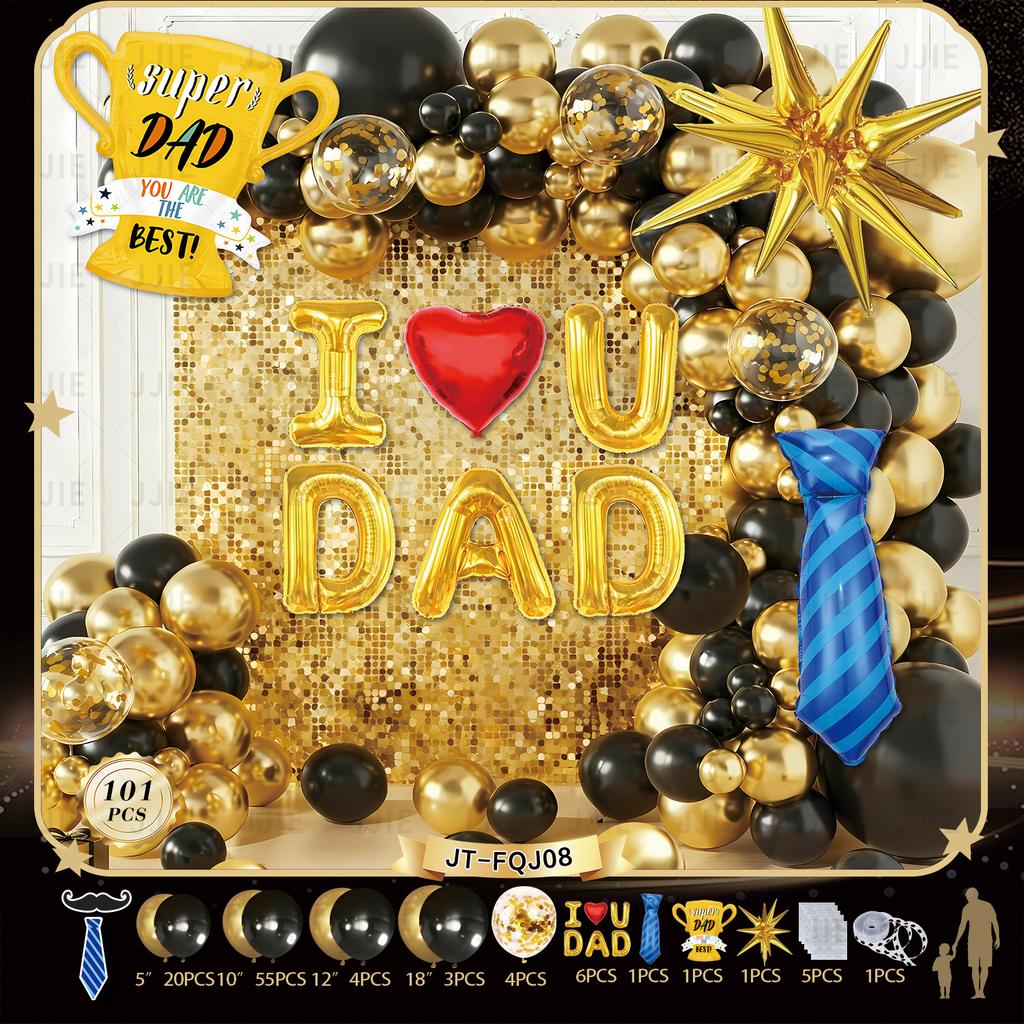 Father'S Day Decorative Navy Theme Father'S Day Balloon Arch Wreath Festival Theme Decorative Balloon Cover