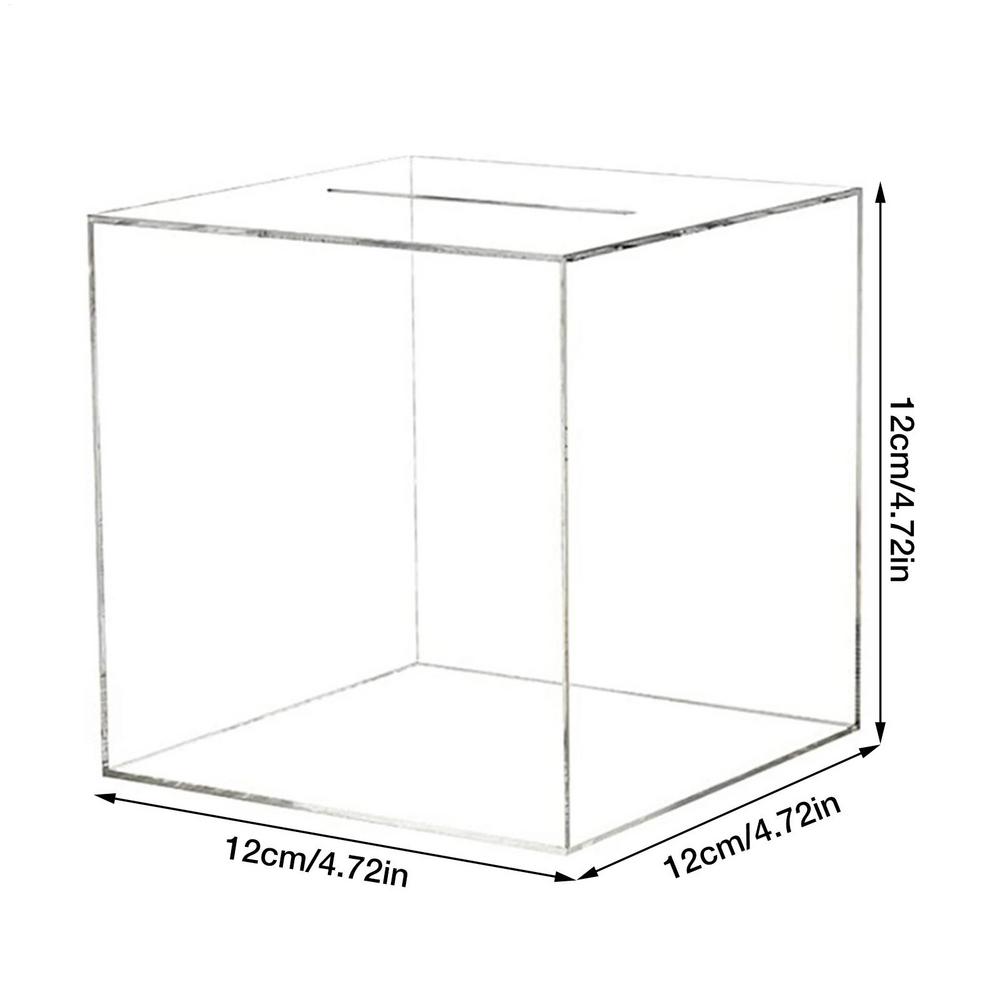 Копилки для взрослых 2025 Новый улучшенный прозрачный акриловый банк для сбережения денег, разбивается для открытия, можно только копить, но нельзя взять прозрачный