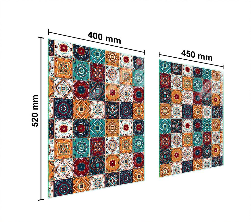 PLACA PROTECTORA DE CRISTAL PARA COCINA 85x52 MOSAICO