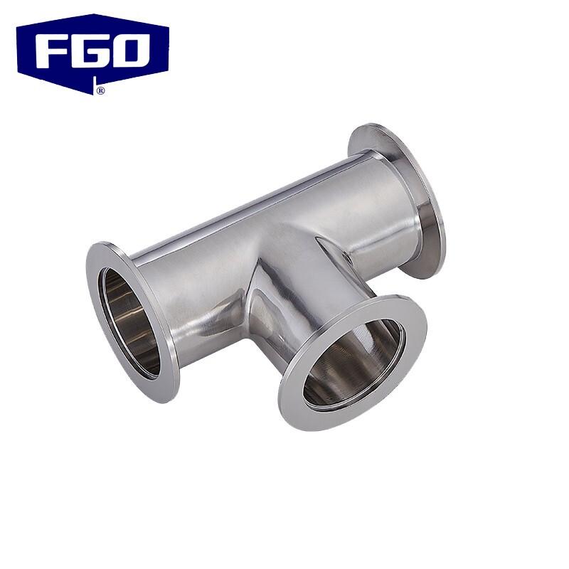 FGO KF40 304 Stainless Steel Vacuum Equal Tee Joint