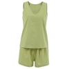 Fashion Style Sleeveless Loose Vest Shorts Set Ladies' Homewear Loose Tank Top Short Set