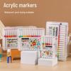 60-Color Set of Waterproof Quick-Drying Acrylic Marker Pens for Kids