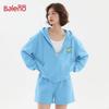 Baleno Women's Hooded Sweatshirt with Heart & Letter Print