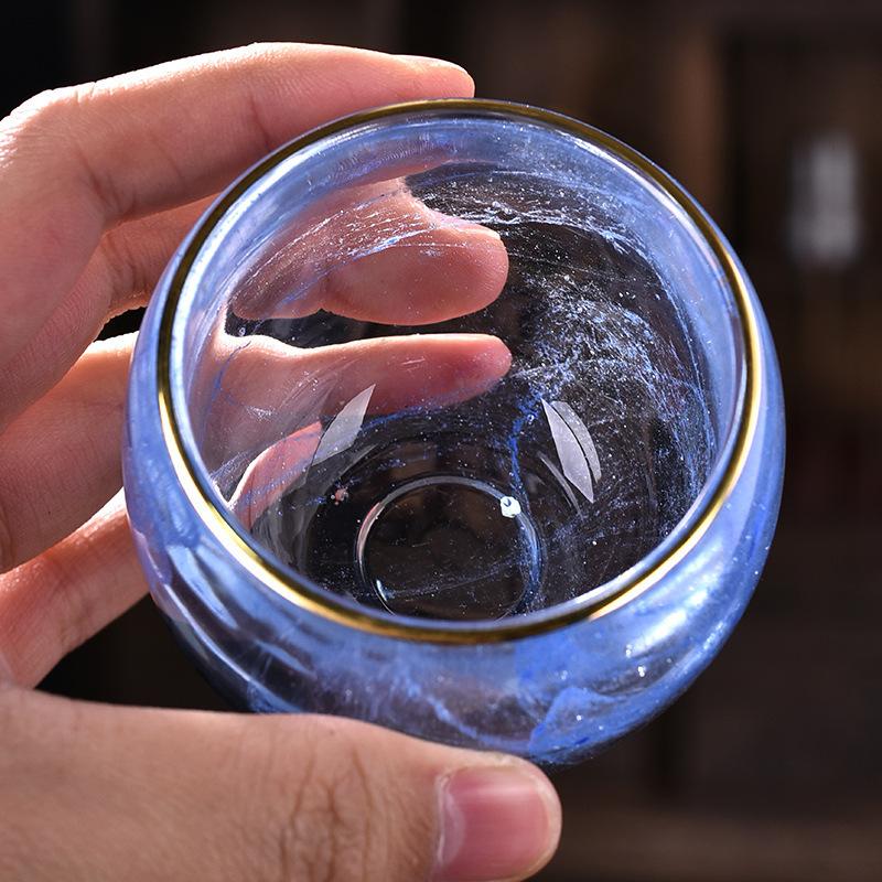 Master Ink Painting Single Glass Ceramic Household Kung Fu Tea Tasting Cup White Jade Ice Burn Wholesale