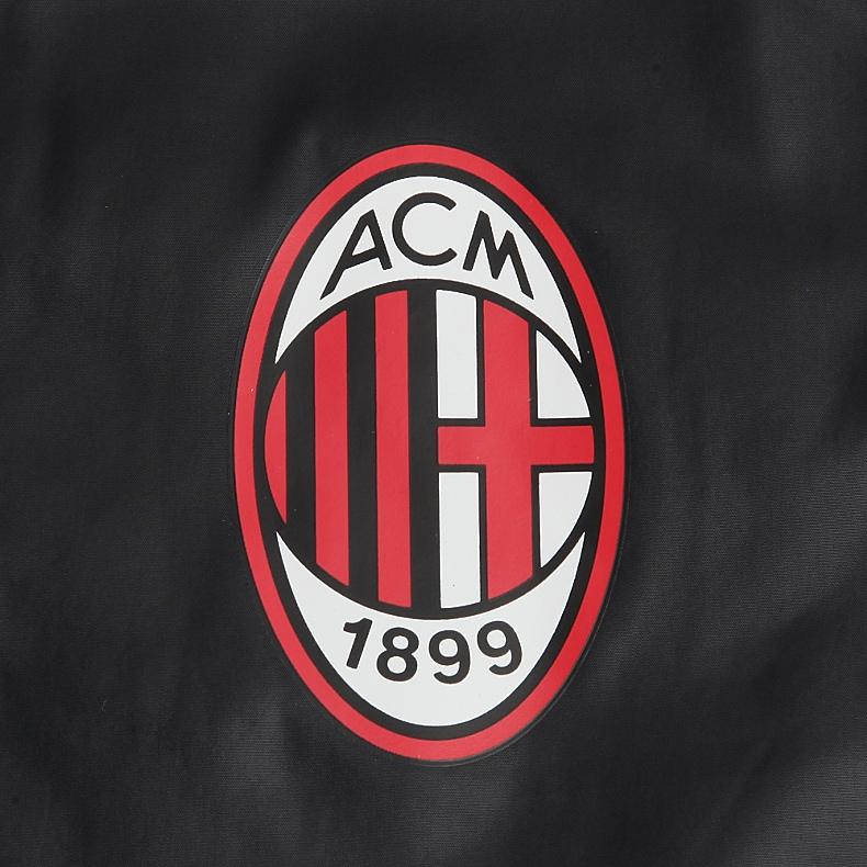 Adidas X Acm 1899 Ac Milan Kolaboracja Ss Wiatrówka Casual Moda Prosta Pasiasta Kurtka z Kapturem Męskie kurtki Czarna BP8211