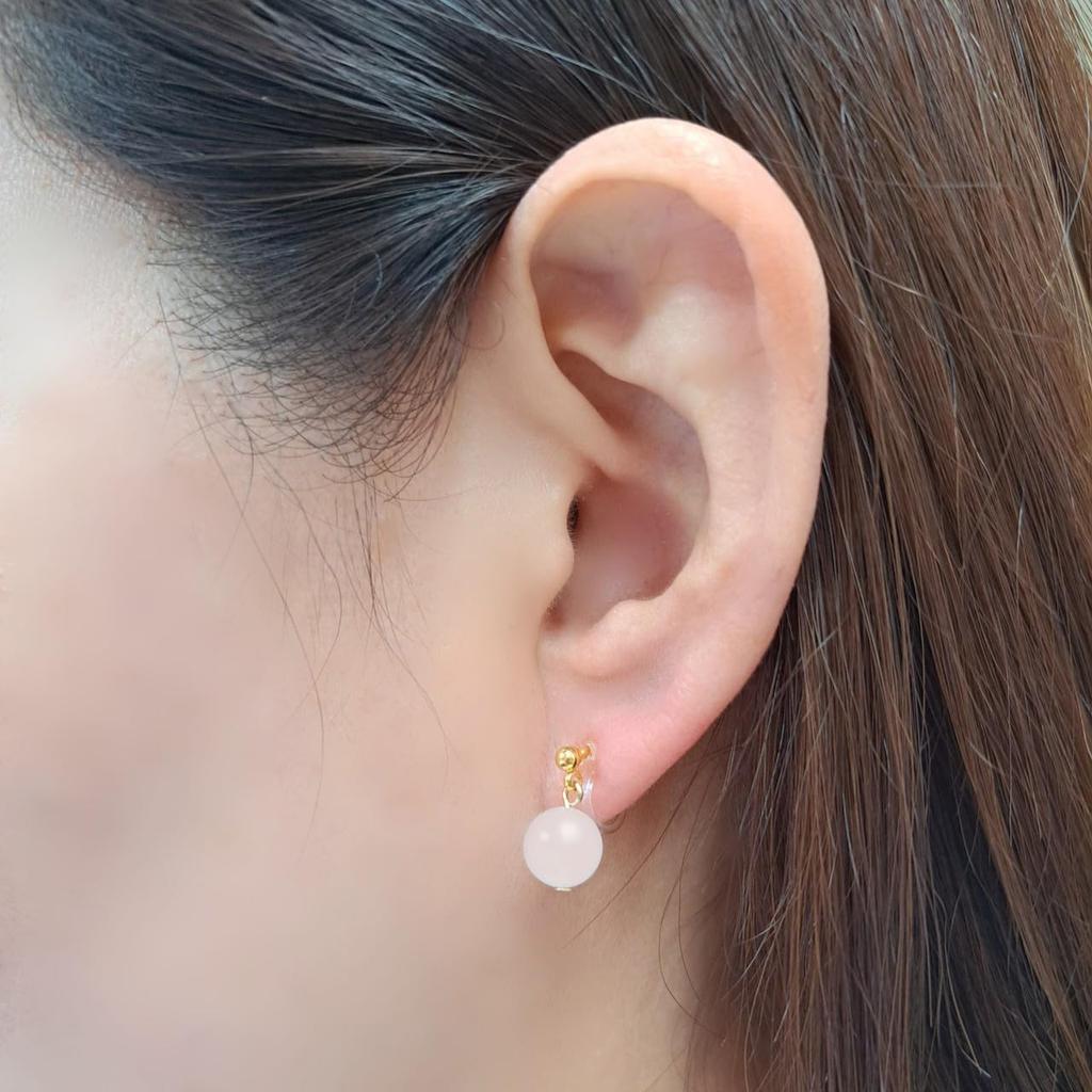 By Yumi Yumi Sienne Natural Metal Allergy Made In Japan [Produced Katsura] Non-pierced Earrings, Pearl, Stone, CZ, Compatible, Ladies, (3-piece Set)