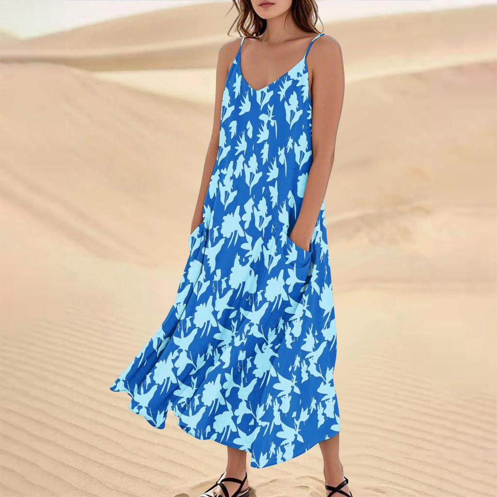Women's Summer Dress Casual Loose Long Beach Vacation Dresses