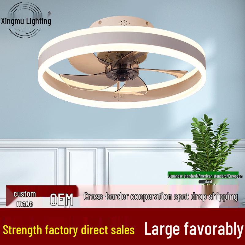 Japanese Style Minimalist Fan Light with Nordic Chandelier for Bedroom or Restaurant