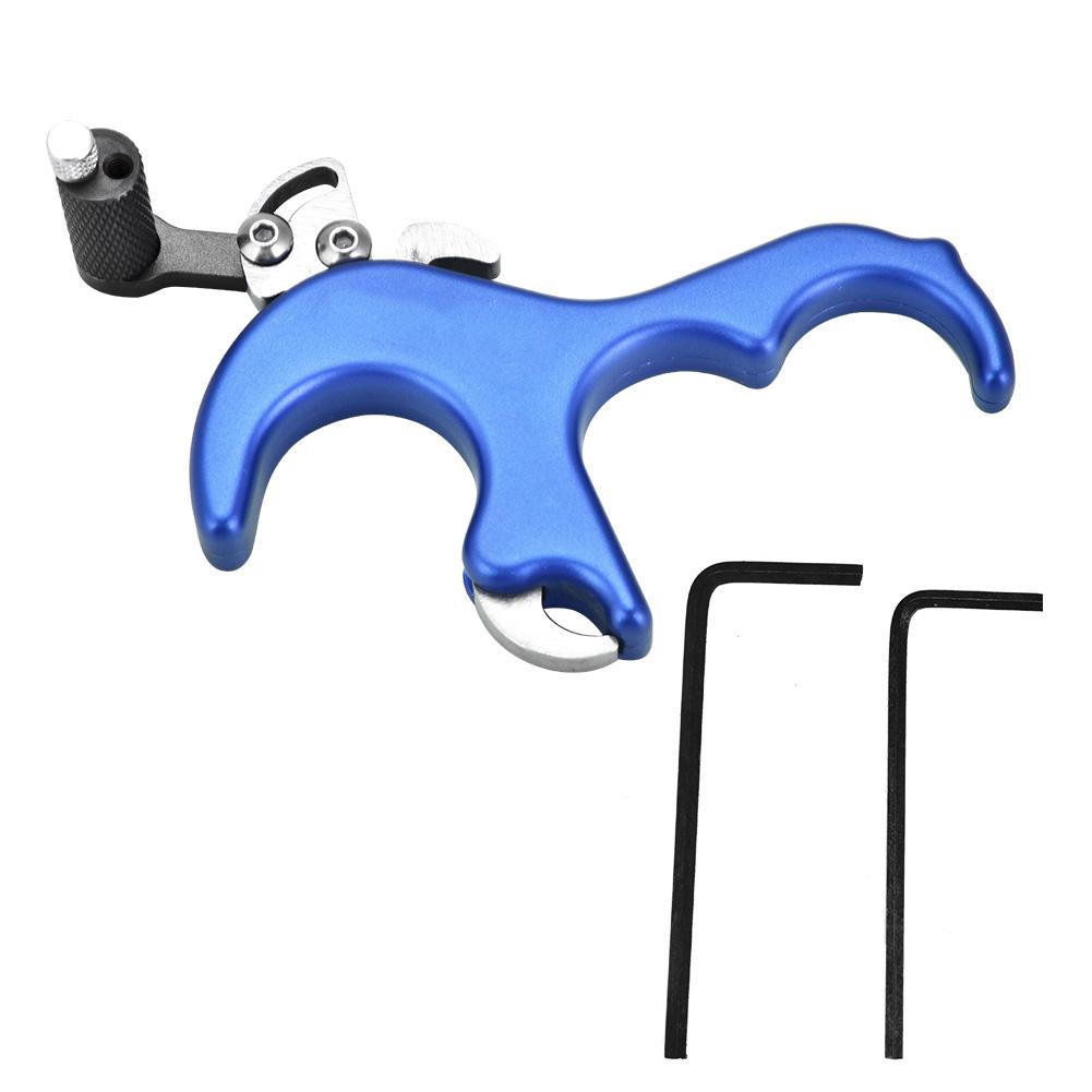 Boogschieten Release Hulpmiddelen 3 Vinger Grip Duim Caliper Trekker voor Compound Boog Accessoire(Zwart)