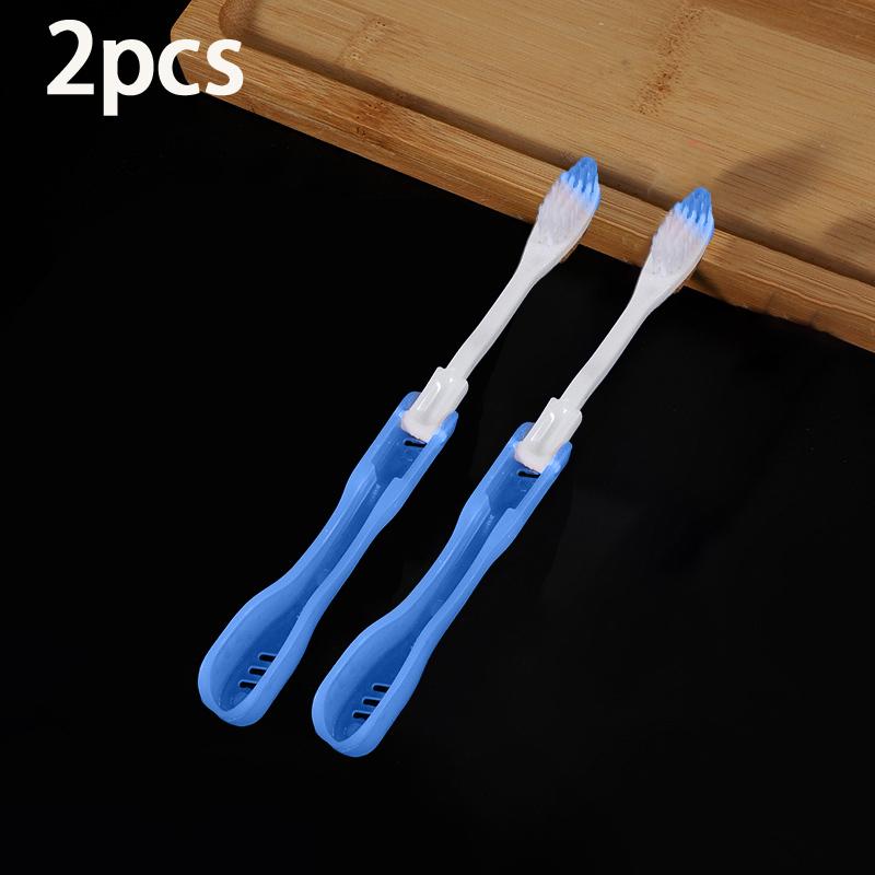 Hygiene Oral Portable Disposable Camping Tooth Brush Folding Toothbrush And Comb Travel Kit