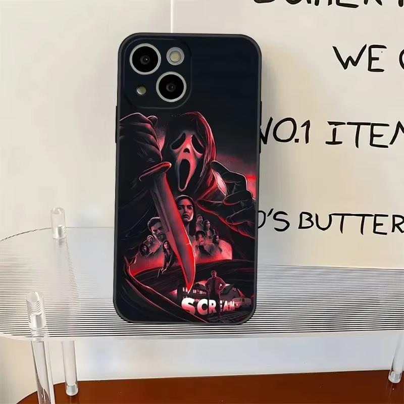 Ghostface Horror Scream Art Phone Case For iPhone 16 15 14 13 12 11 Pro Max XS X XR 7 8 SE Back Cover