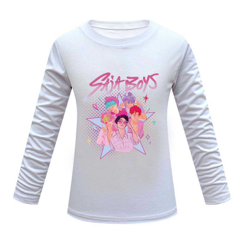 

Kids Girls Anime Cartoon K-POP Rumi Zoey Mira Printed Casual Long Sleeves T-Shirt Top 170cm