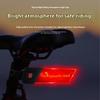 Outdoor Cycling Safety Warning Taillight Rechargeable Bicycles Tail Light Bike License Plate with LED Easy Installation