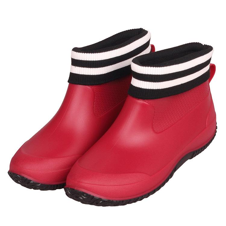 Fashion Women Winter Rubber Boots Water Shoes PVC Men's Fashion Rain Shoe Autumn Warm Kitchen Work Galoshes Large Size 44 45