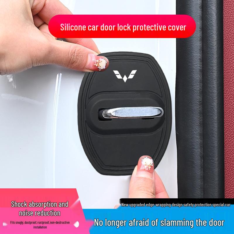 Wuling Sunshine V Car Door Lock Silicone Noise Reduction & Anti-Rust Protective Cover.