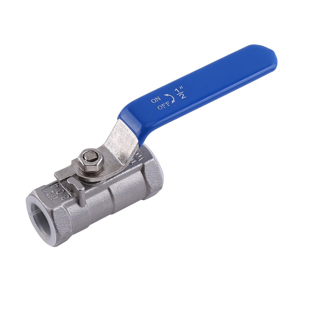 1 2   Inch Threaded 1pc Ball Valve   Female Stainless Steel SS 304 BSPT For Water Oil Gas