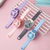 Watch Fan 1pcs Three-stage Wind USB Colorful Light Cartoon Mini Electric Fan Gift