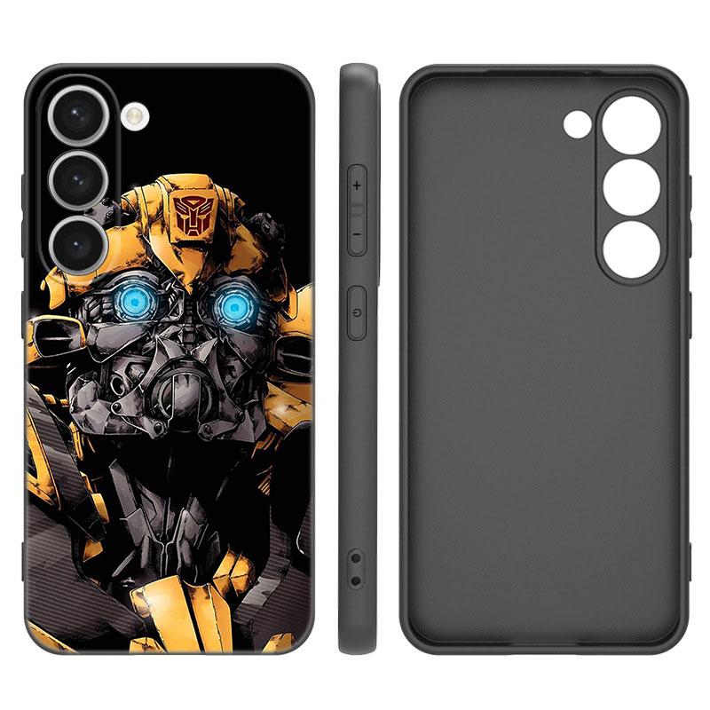 Transformers Bumblebee Černý Silikonový Kryt na Telefon Pro Samsung Galaxy S23 S21 S20 FE S24 S22 Ultra S10E S10 S9 S8 Plus