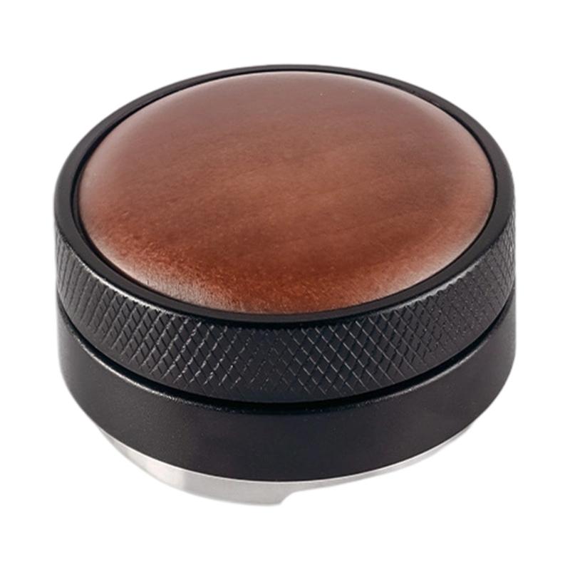 

Coffee Powder Leveler Real Wood Stainless Steel Texture Coffee Powder Distributor Suitable for Consistent Extraction 58.35mm